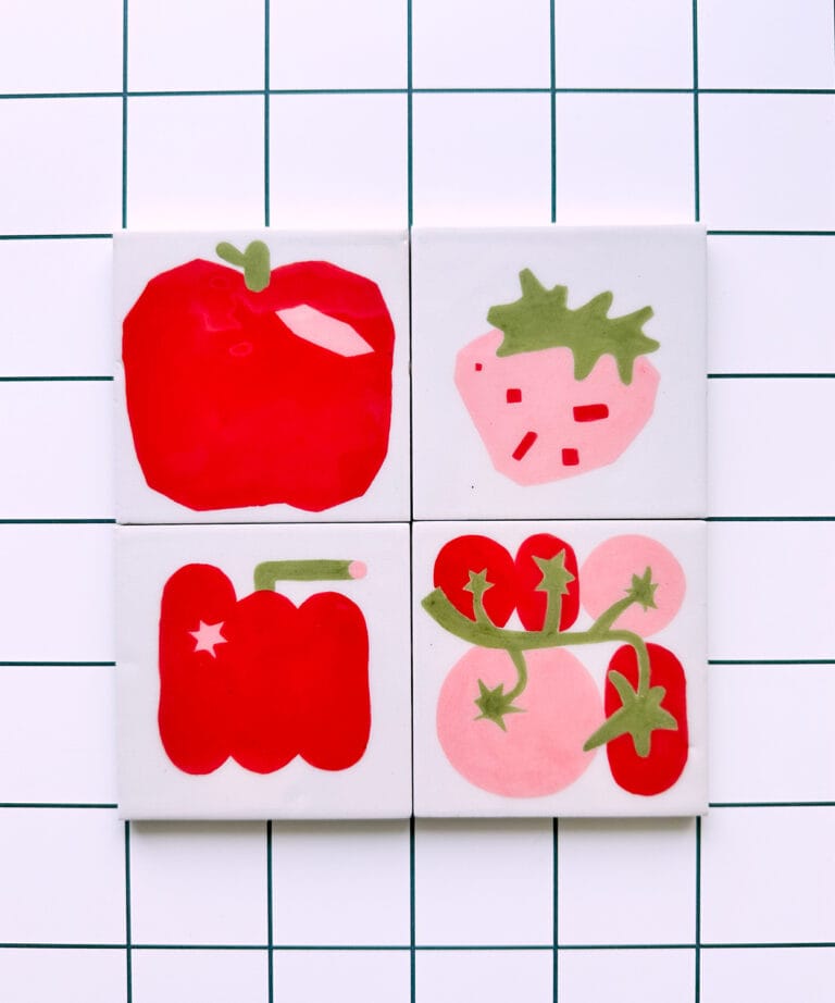 Ceramic Coaster "Summer Salad"