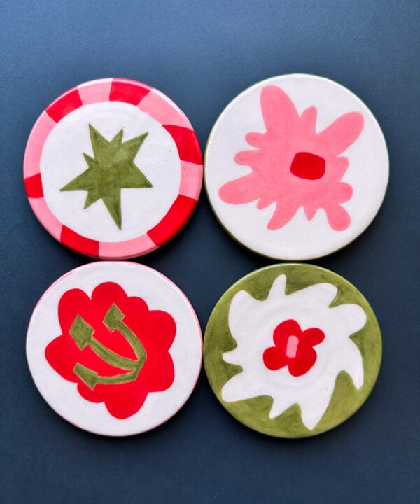 Ceramic Coaster "Flower"