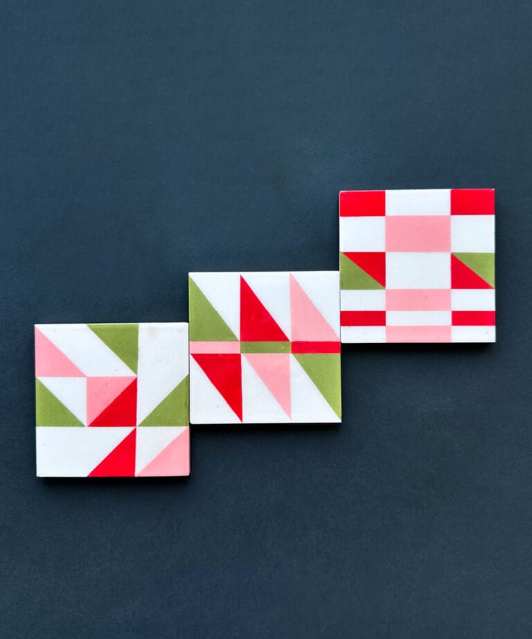 Ceramic Coaster "Crosslines"