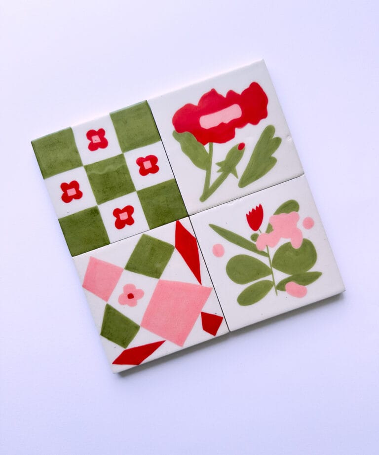 Ceramic Coaster "Patch Bloom"