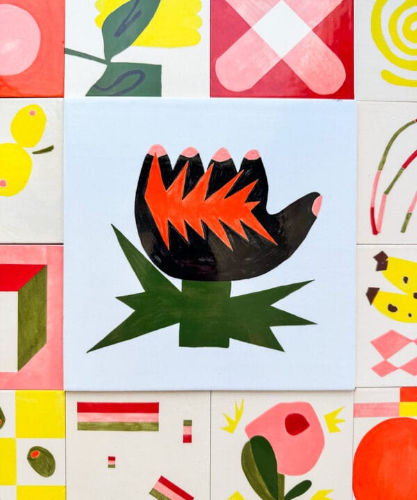 "Hey! Tulip" Multi-Functional Trivet & Wall Decor